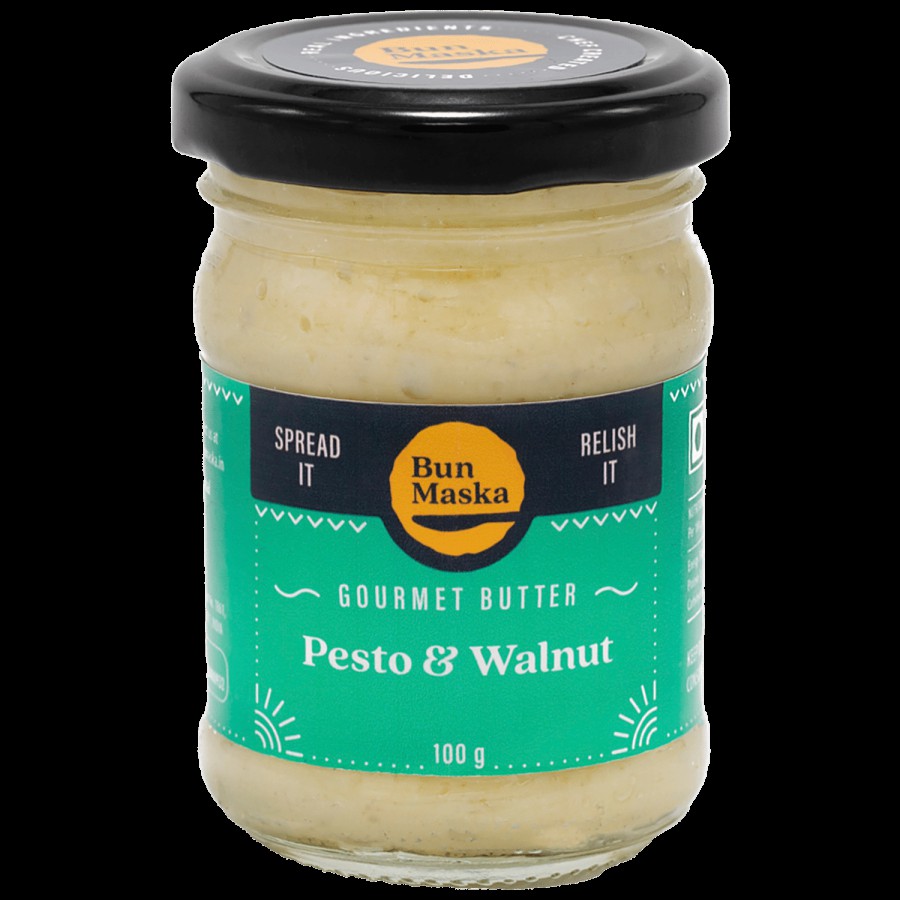 Bun Maska  Pesto & Walnut Gourmet Butter - Luscious