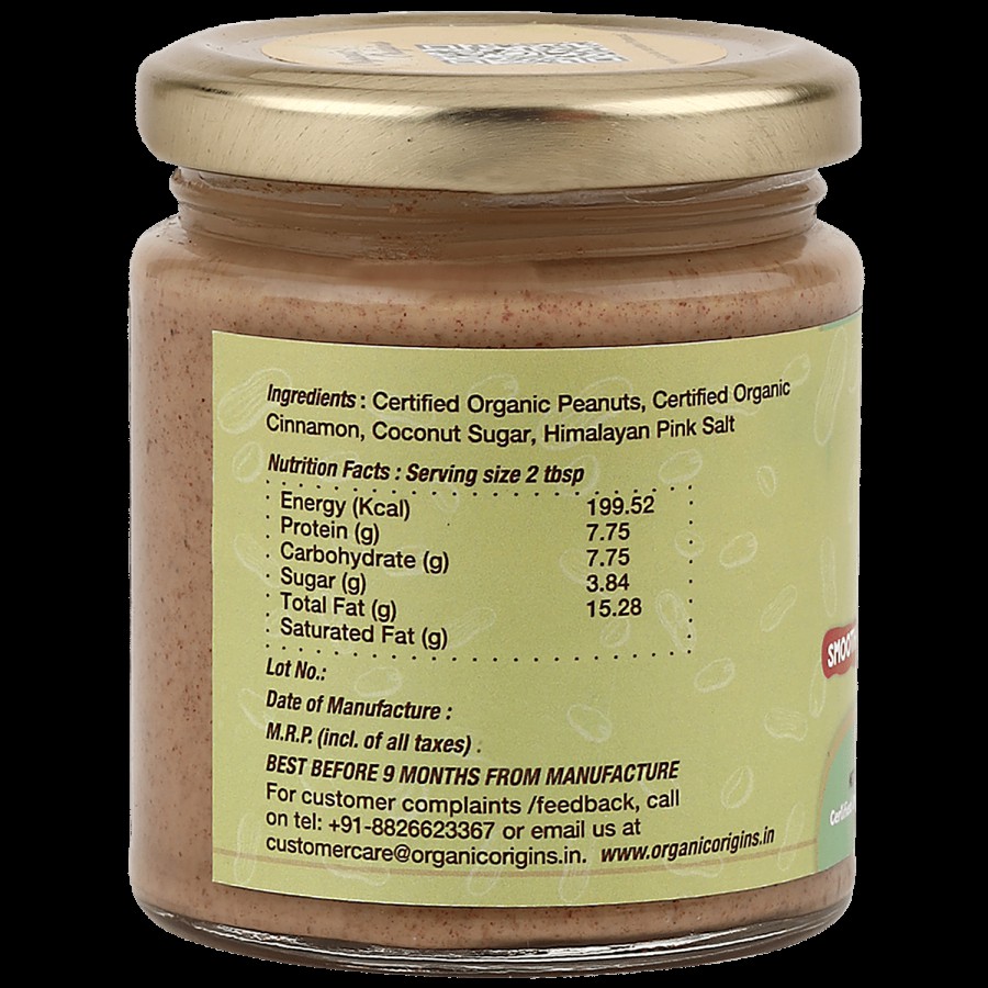 ORGANIC ORIGINS Peanut Butter - Smooth