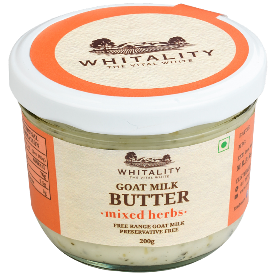 Whitality Goat Milk Butter - Mixed Herbs