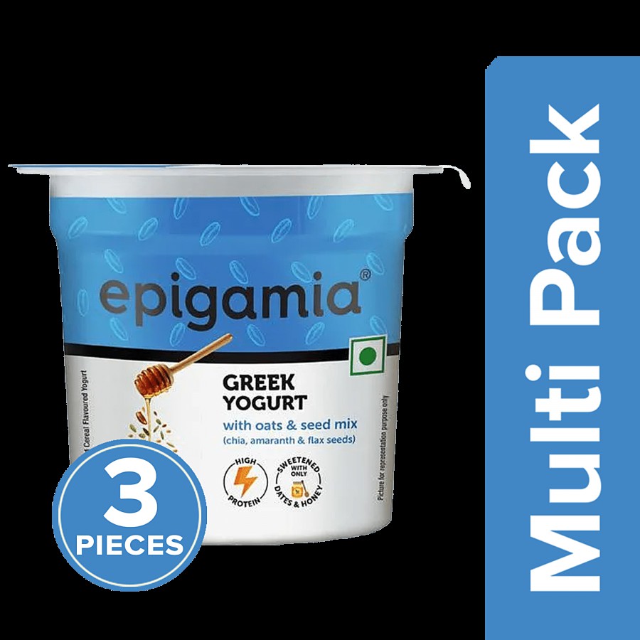 Epigamia  Greek Yogurt - With Oats & Seed Mix