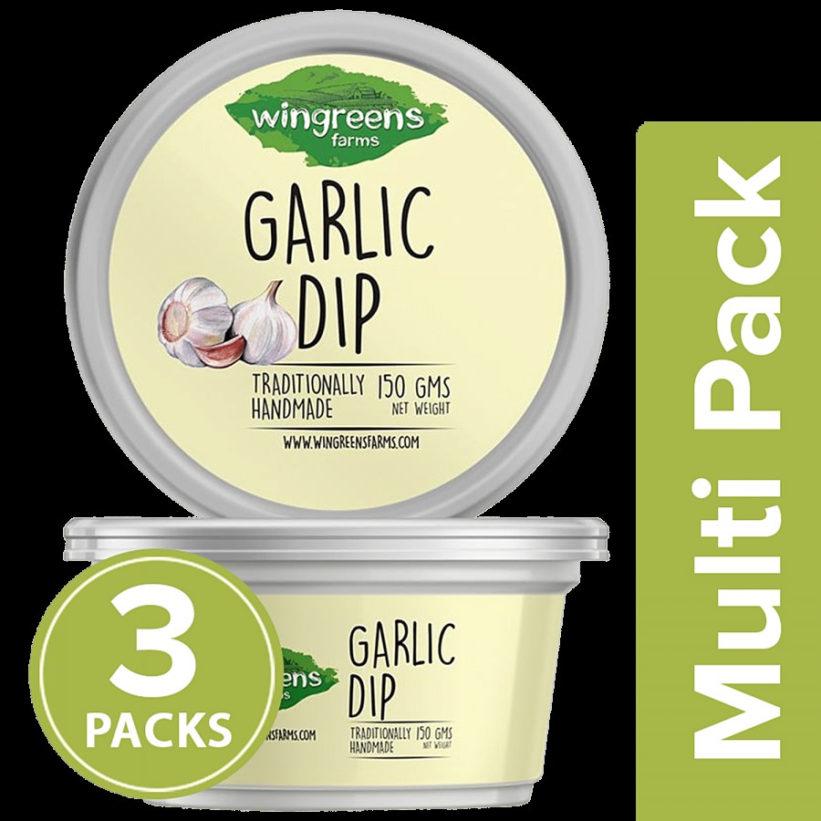 Wingreens Farms Garlic Dip - Yoghurt Based