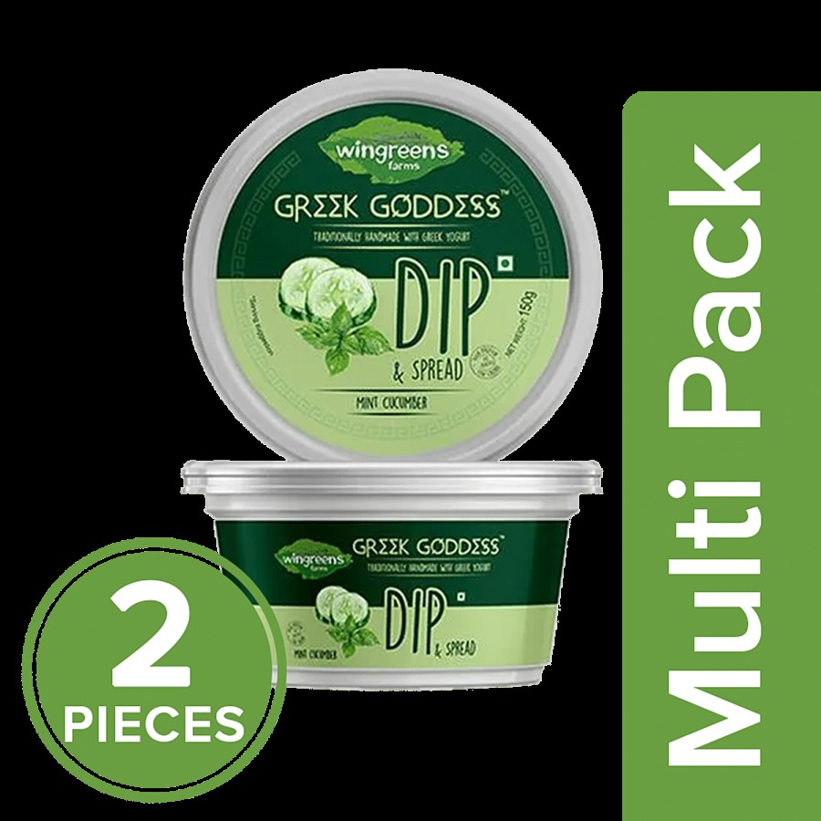 Wingreens Farms Greek goddess - Mint Cucumber Yoghurt Dip & Spread