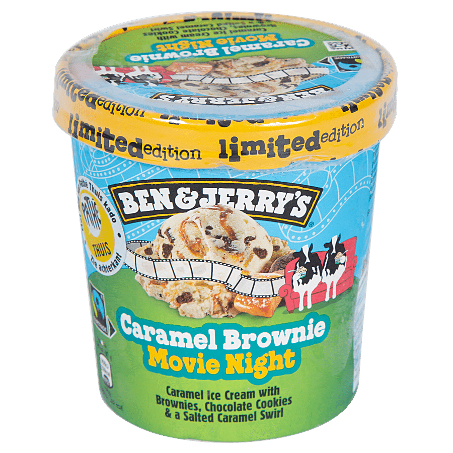 BEN & JERRY'S Caramel Brownie Ice Cream - Movie Night