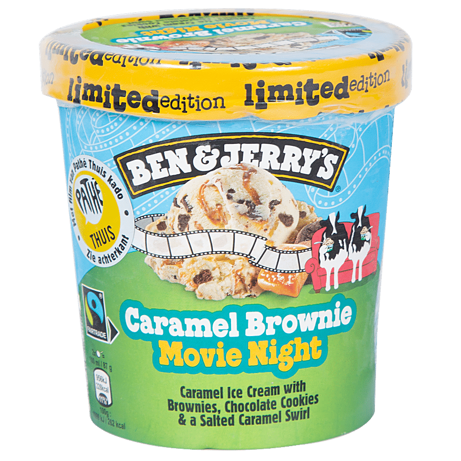 BEN & JERRY'S Caramel Brownie Ice Cream - Movie Night