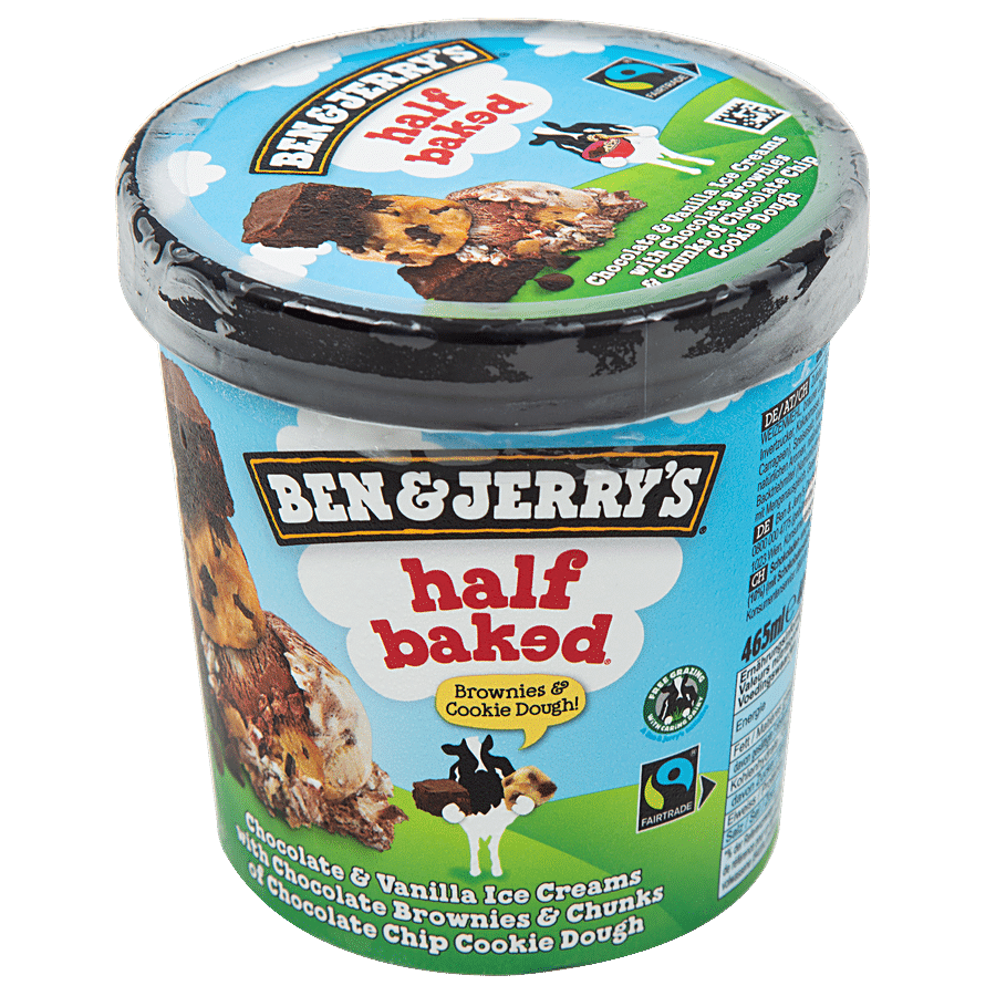 BEN & JERRY'S Half Baked Brownies & Cookie Dough Ice Cream