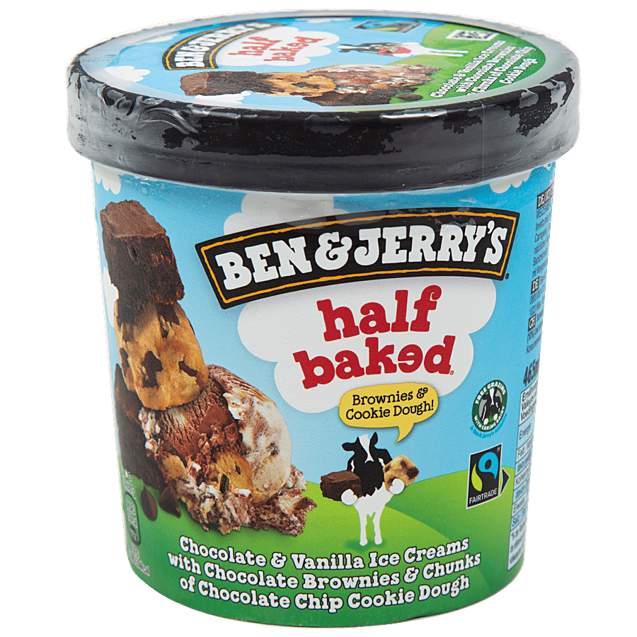 BEN & JERRY'S Half Baked Brownies & Cookie Dough Ice Cream