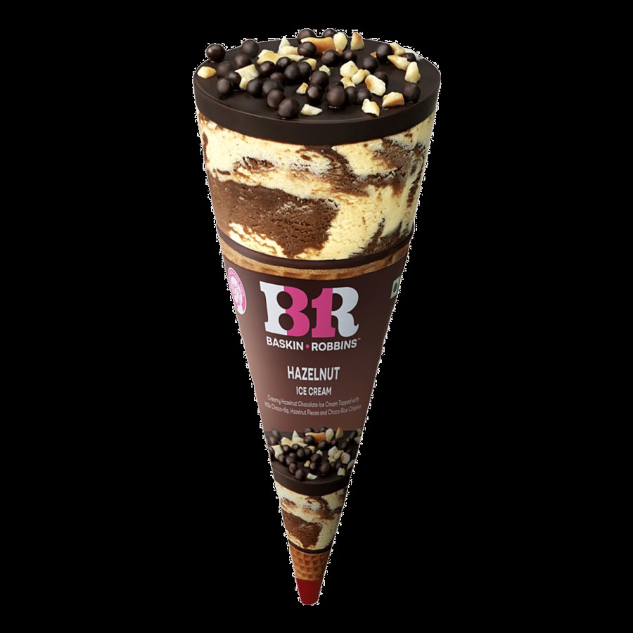 Baskin Robbins Hazelnut Rocher Cone Ice Cream