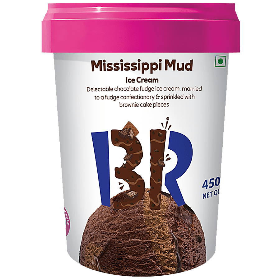 Baskin Robbins Ice Cream - Mississippi Mud 450 ml + Ice Cream - Classic Vanilla 450 ml