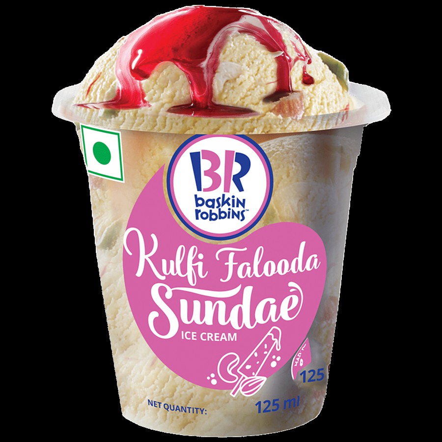 Baskin Robbins Kulfi Falooda Sundae Ice Cream - Made With Cow Milk & Tree Nuts