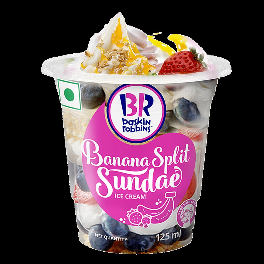 Baskin Robbins Sundae Ice Cream - Banana Split