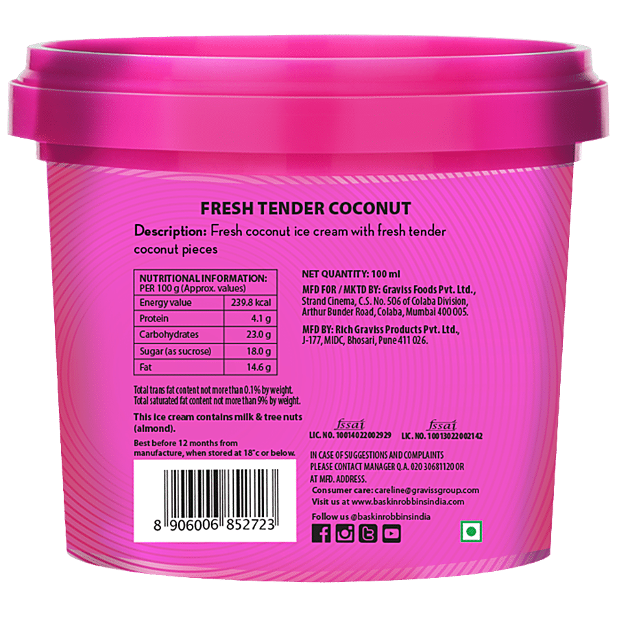 Baskin Robbins Tender Coconut Ice Cream