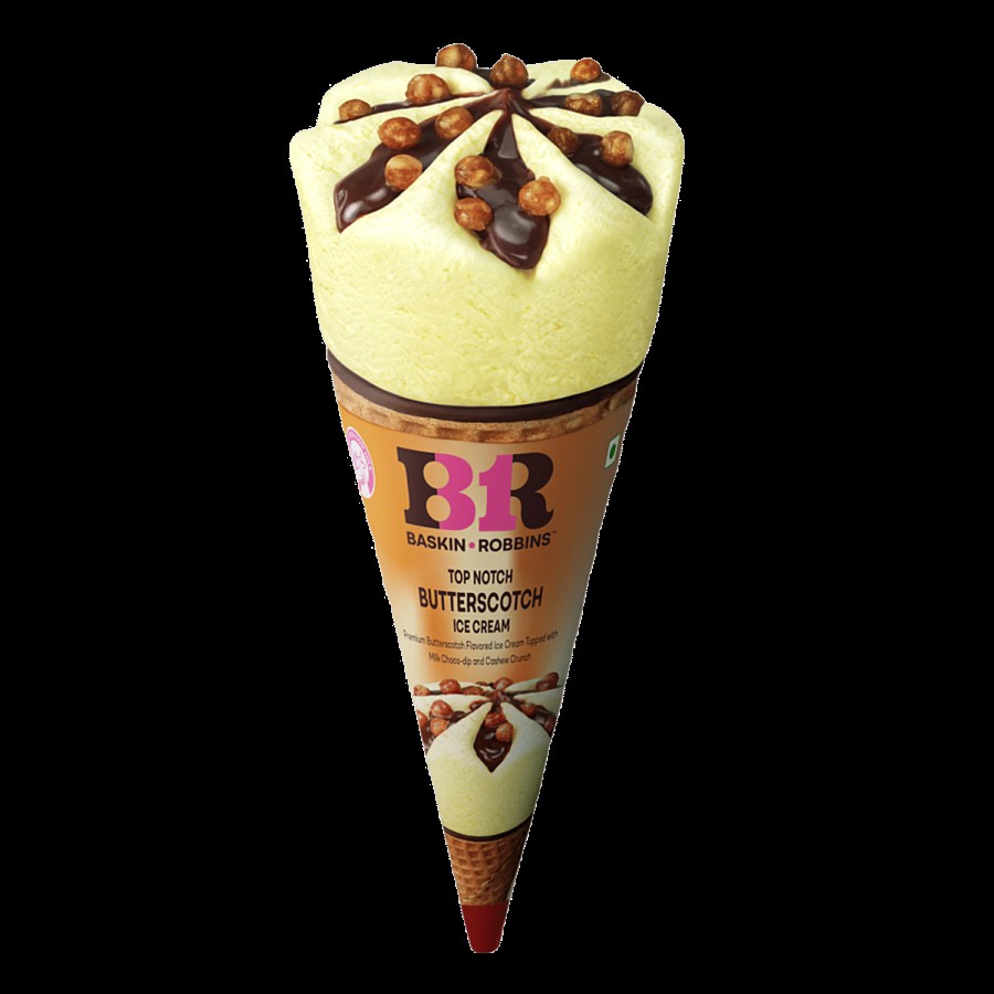 Baskin Robbins Top Notch Butterscotch Cone Ice Cream