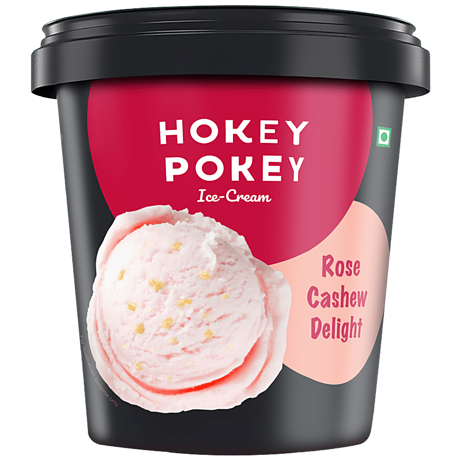 Hokey Pokey Ice Cream - Rose Cashew Delight