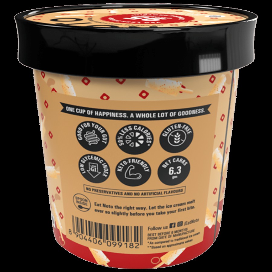 Noto Ice Cream Malai Kulfi Ice Cream - 75% Less Sugar