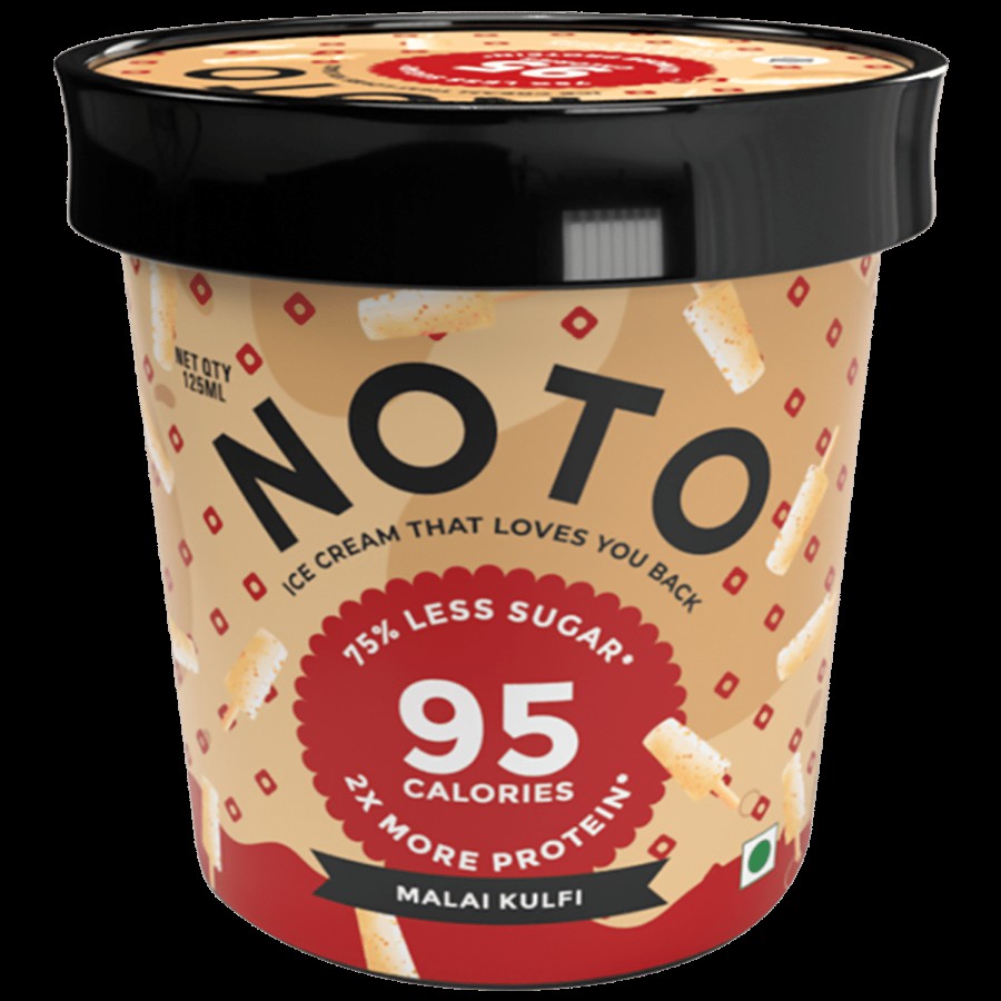 Noto Ice Cream Malai Kulfi Ice Cream - 75% Less Sugar