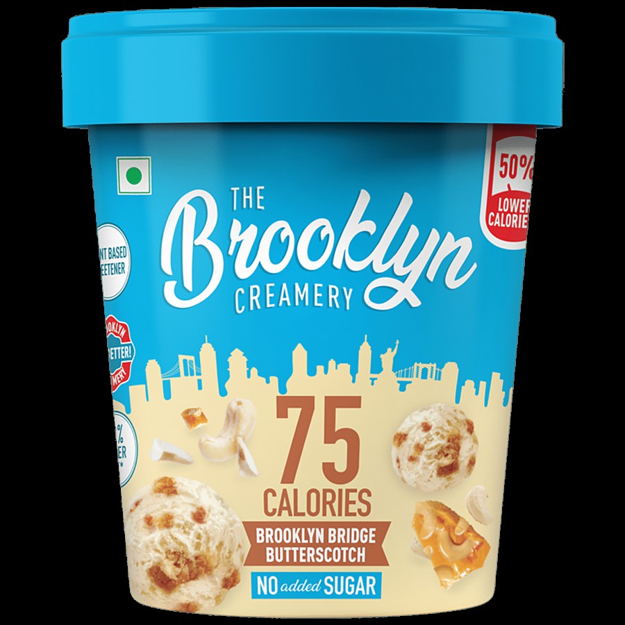 THE BROOKLYN CREAMERY Brooklyn Bridge Butterscotch Ice Cream - Low Calorie