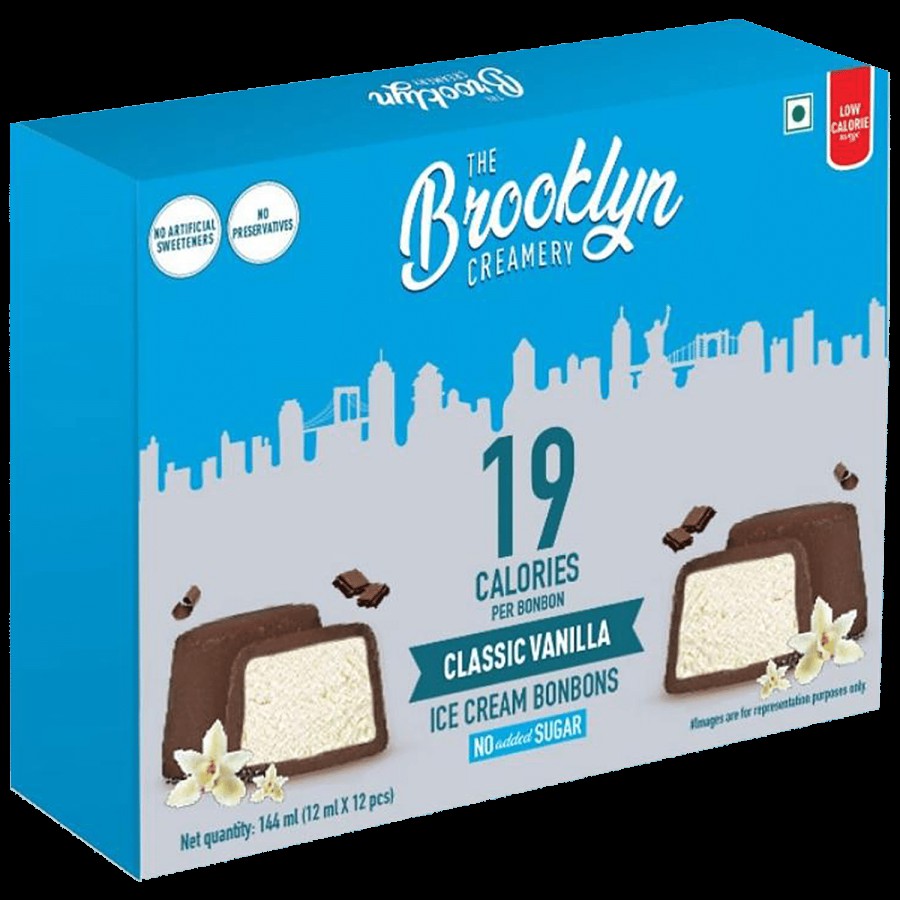 THE BROOKLYN CREAMERY Classic Vanilla Bonbons Ice Cream - Low Calorie