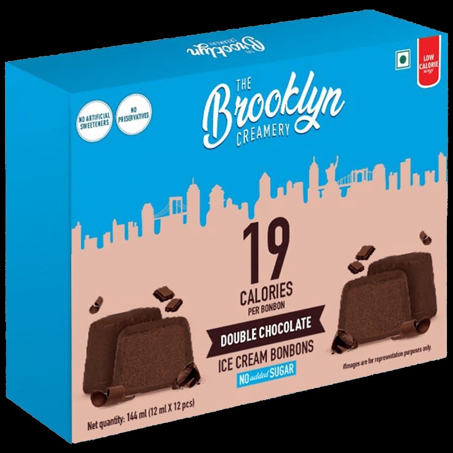 THE BROOKLYN CREAMERY Double Chocolate Bonbons Ice Cream - Low Calorie