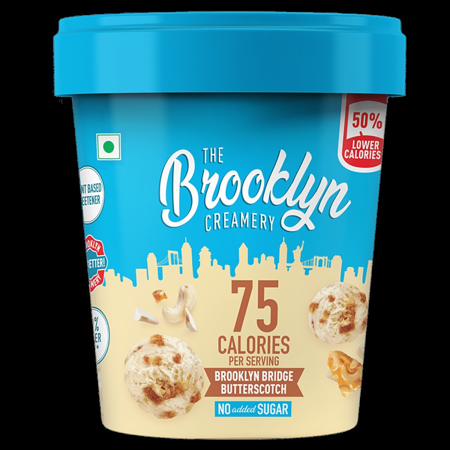 THE BROOKLYN CREAMERY Low Calories Ice Cream - Brooklyn Bridge Butterscotch