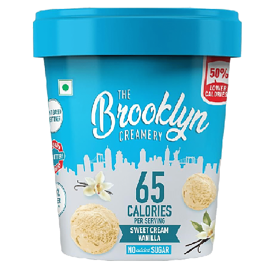 THE BROOKLYN CREAMERY Sweet Cream Vanilla Ice Cream 450 ml + Chocoholic Ice Cream 450 ml