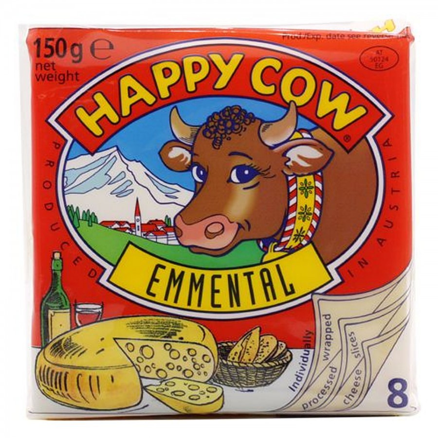 Happy Cow Processed Emmental Cheese - Slices