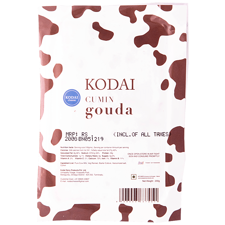 KODAI CHEESE Gouda Cheese - Cumin