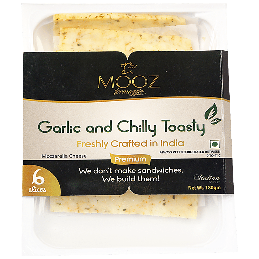 MOOZ Garlic & Chilly Toasty Mozzarella Slices