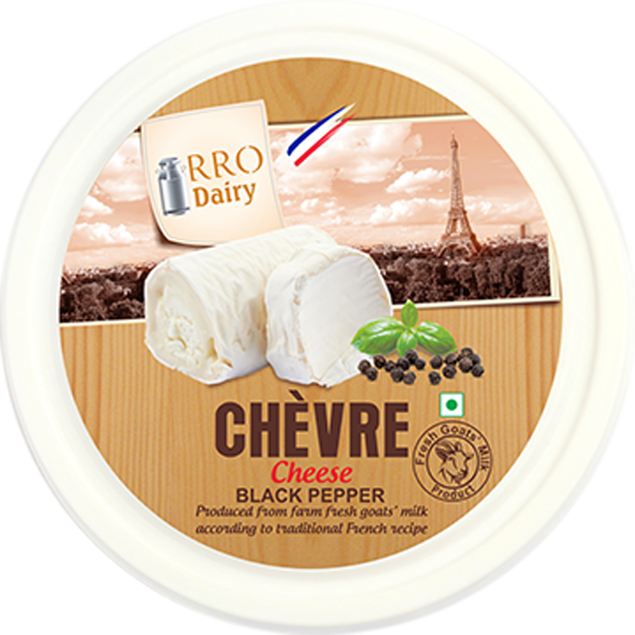 RRO DAIRY Chevre Cheese - Black Pepper