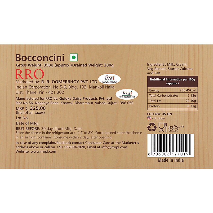 RRO DAIRY Mini Bocconcini Cheese