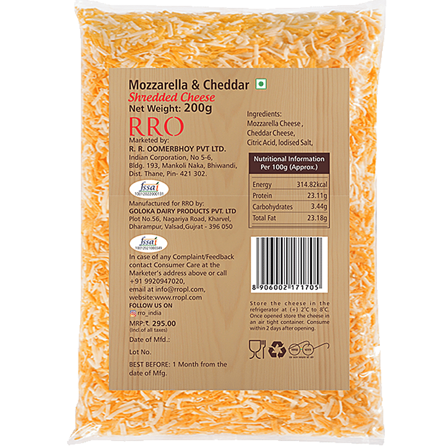 RRO DAIRY Mozzarella & Cheddar Cheese - Shredded