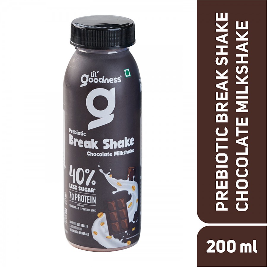 LiL'Goodness Prebiotic Break Shake - Chocolate & Oats Milkshake