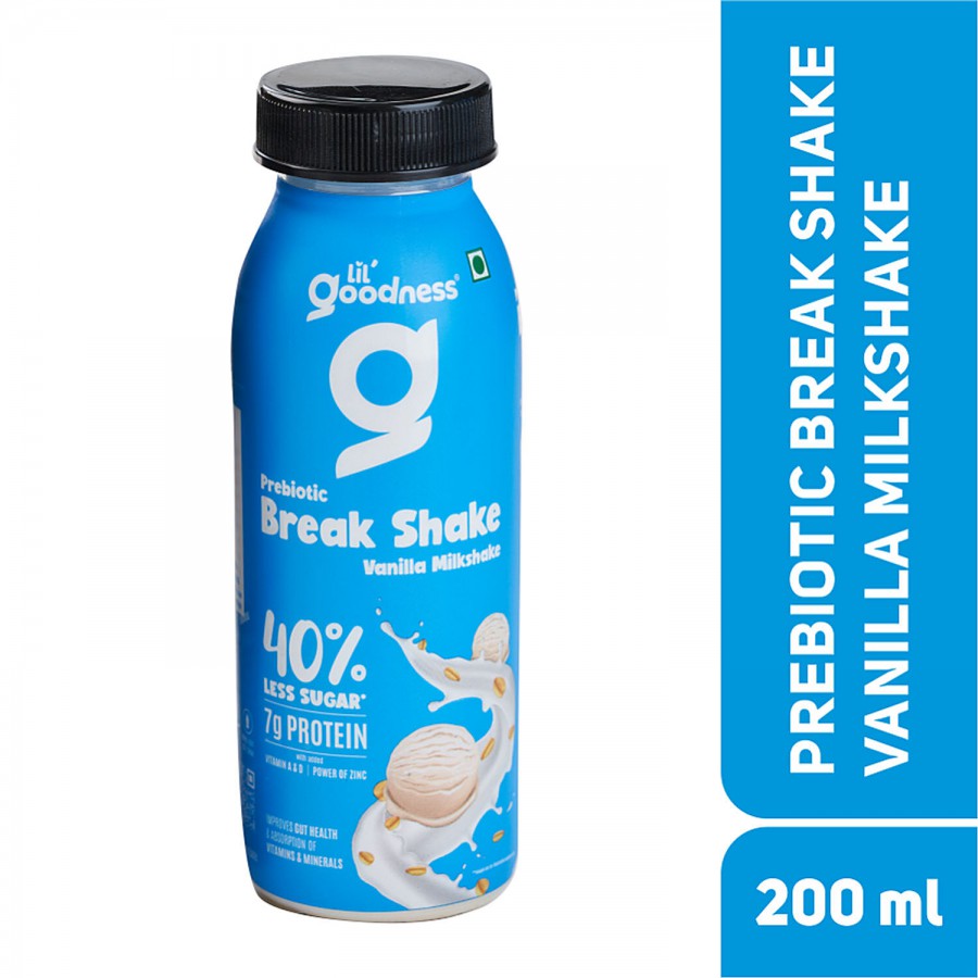 LiL'Goodness Prebiotic Break Shake - Vanilla & Oats Milkshake