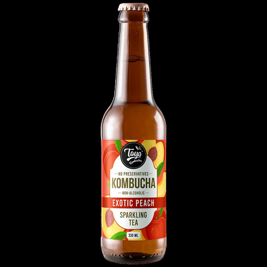 Toyo Kombucha Sparkling Tea - Exotic Peach Flavour