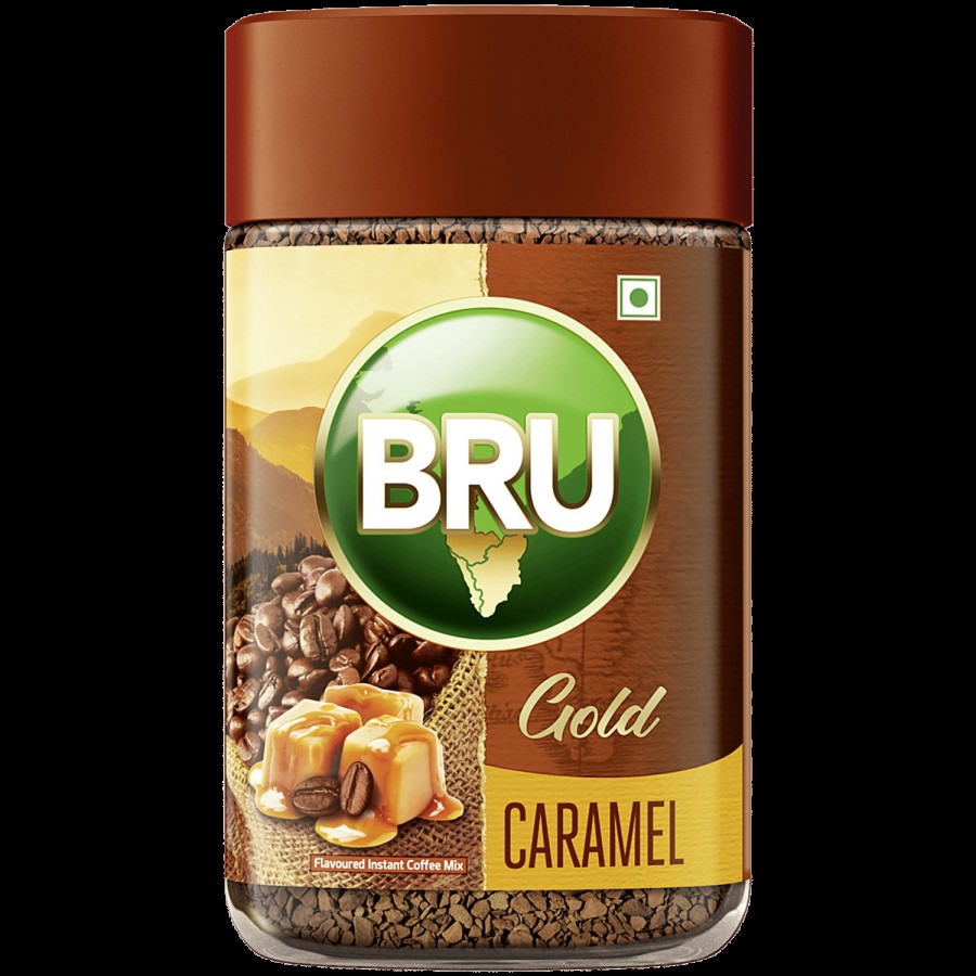 BRU Gold Instant Coffee Mix - Caramel Flavour