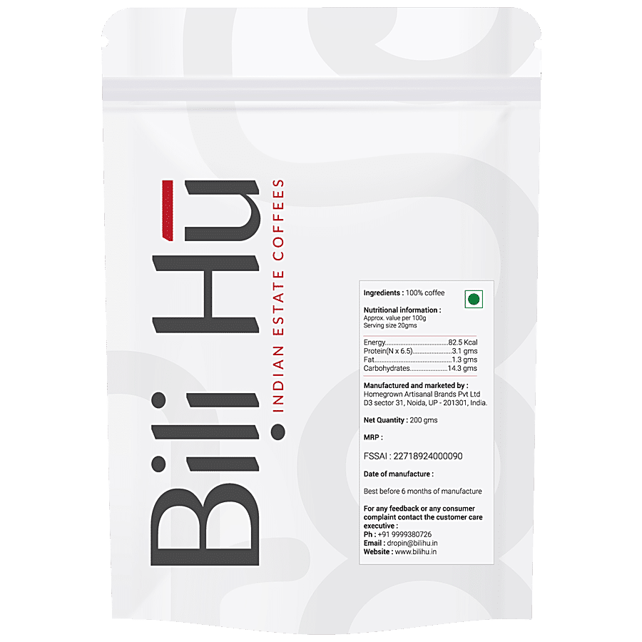 Bili Hu Coffees Speciality Estate Coffee - Monsooned Malabar Medium Light Roast