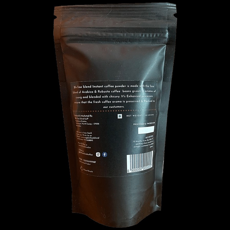 Blv Fine Blend Instant Coffee Powder - Pure