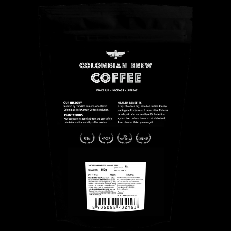 Colombian Brew Coffee 100% Arabica Roasted Coffee Beans