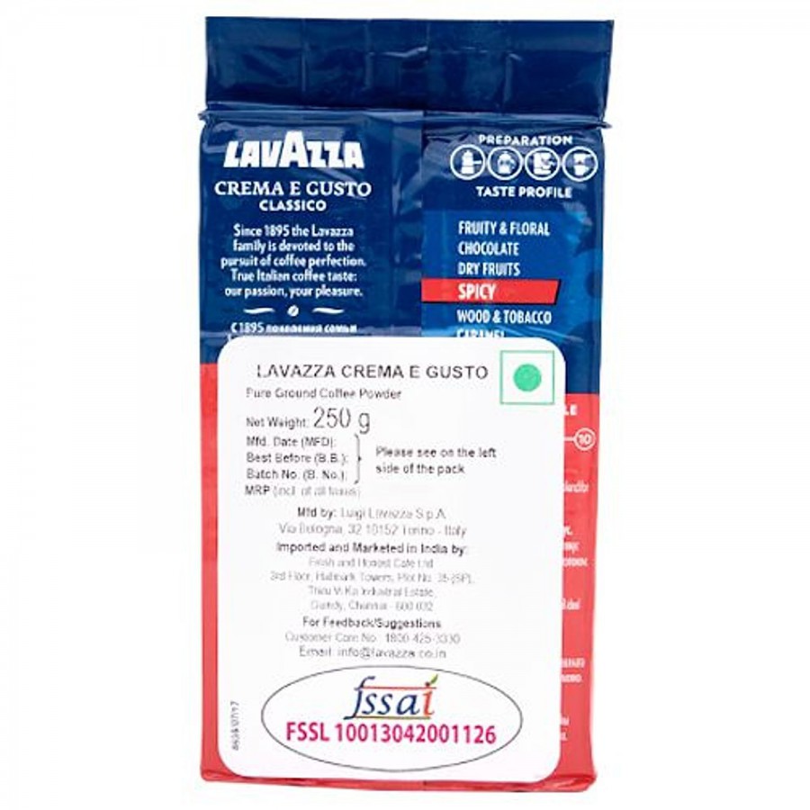 Lavazza Crema E Gusto Ground Coffee Powder