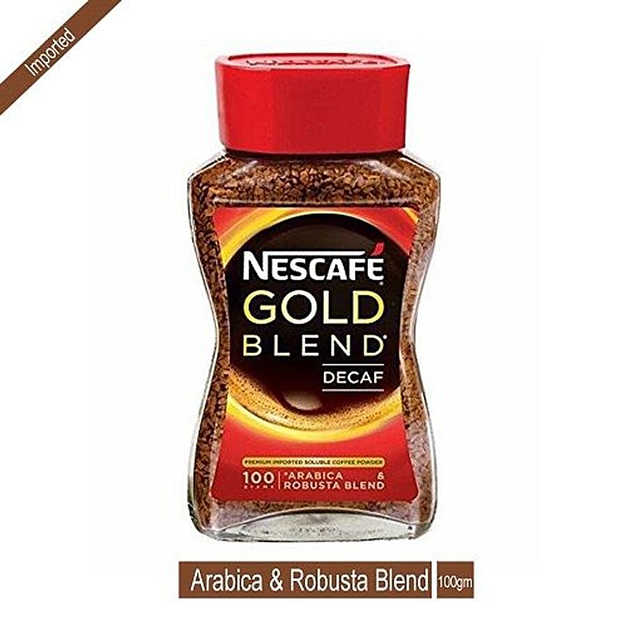 Nescafe Gold Gold Blend Decaf Premium Imported Soluble Coffee Powder - 100% Arabica & Robusta