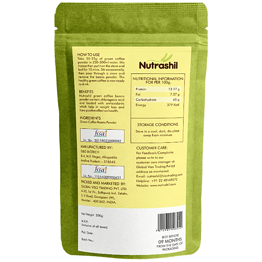 Nutrashil Green Coffee Beans Powder - Arabica