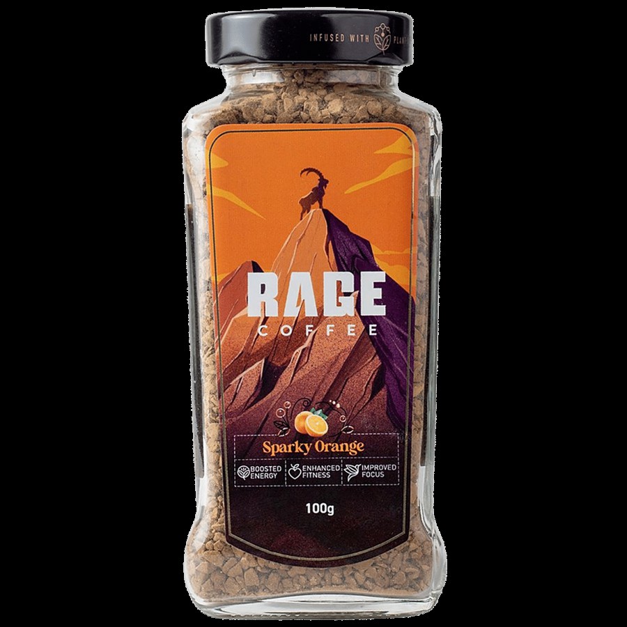 Rage Coffee Sparky Orange Flavour - Premium Arabica Instant Coffee