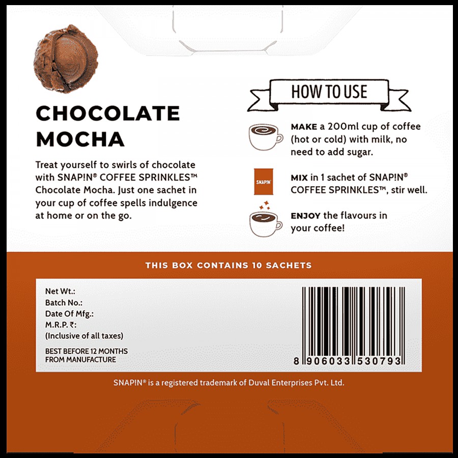 SNAPIN Coffee Sprinkles - Chocolate Mocha