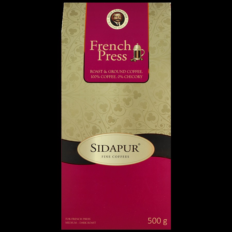 Sidapur French Press Roast & Ground Coffee - Arabica