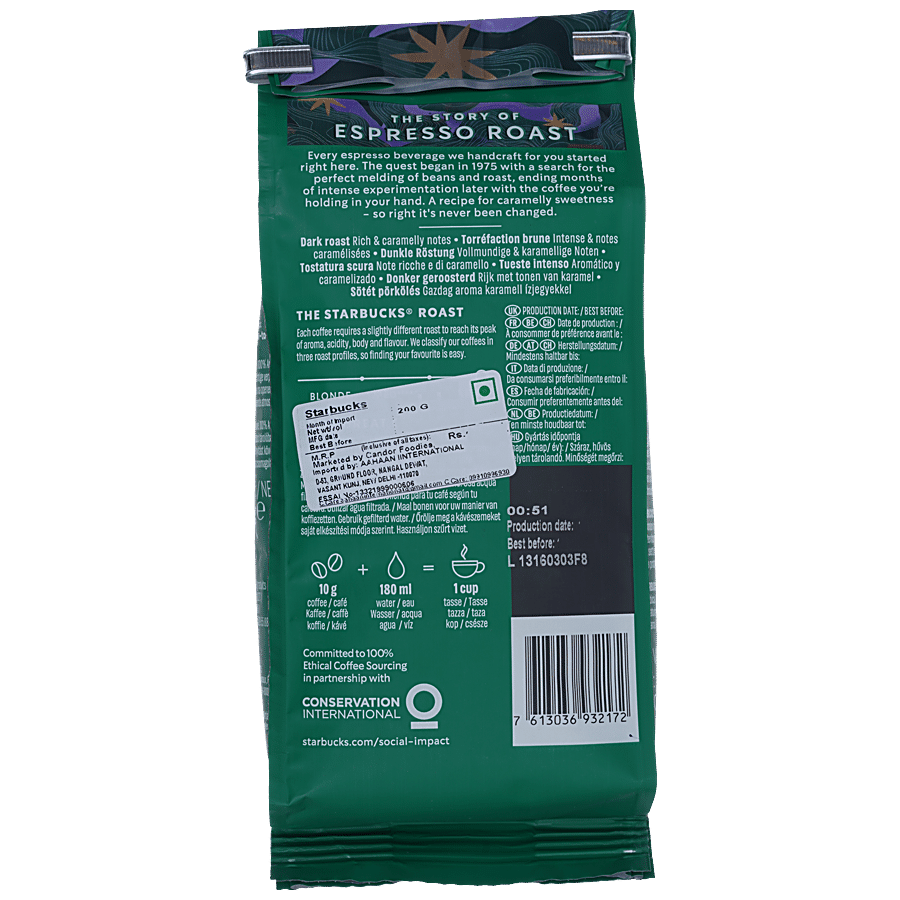 Starbucks Dark Espresso Roast Coffee Beverage