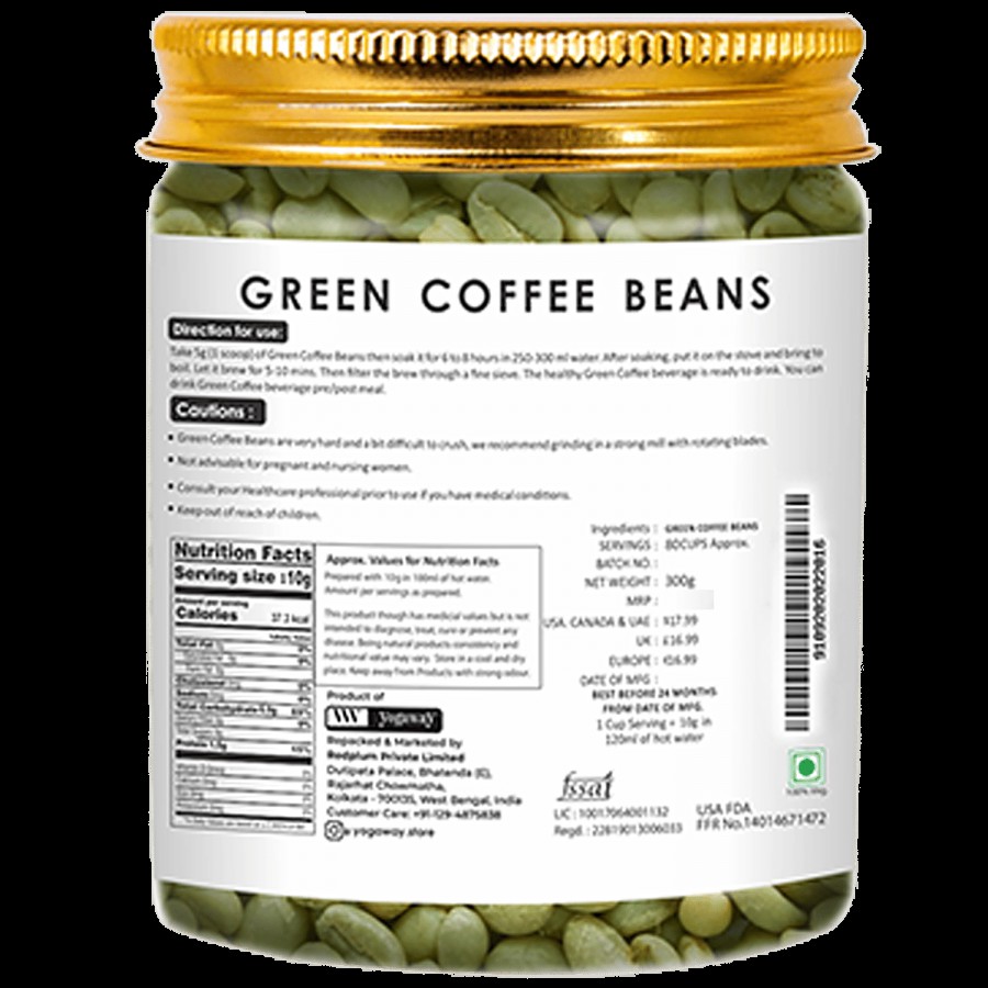 YOGAWAY Green Coffee Arabica Beans - Unroasted