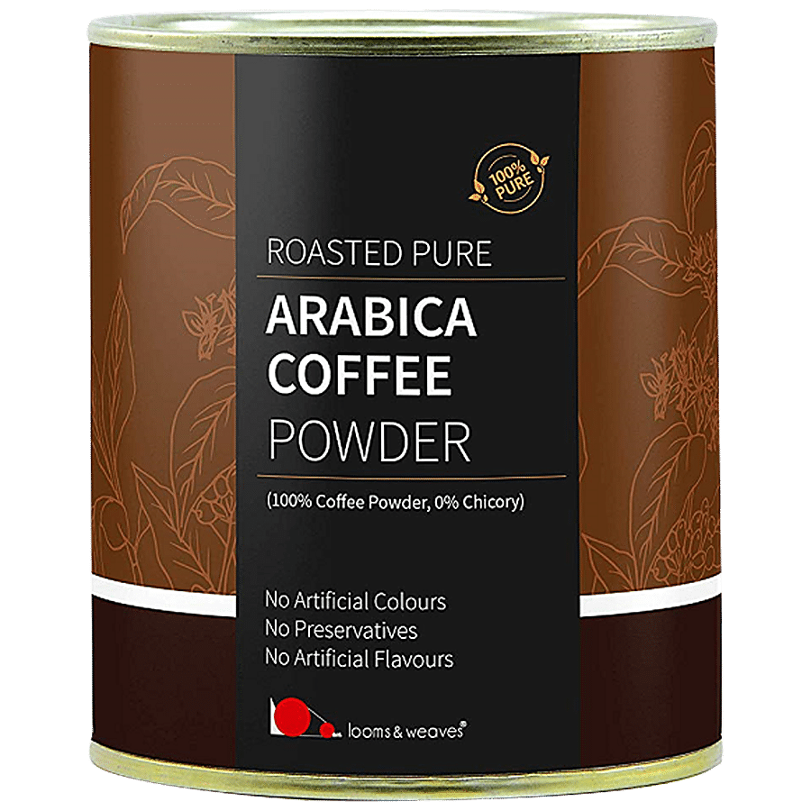 looms & weaves 100 % Premium Black Coffee Bean Powder  - Arabica