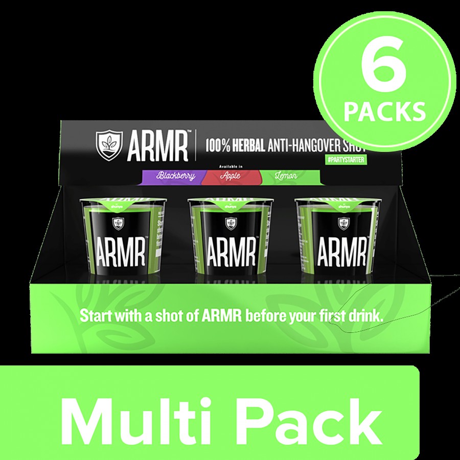 ARMR 100% Anti Hangover Drink - Lemon (Pack of 3)