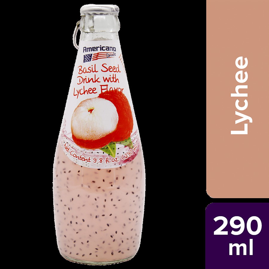 Americano Basil Seed Drinks - Lychee