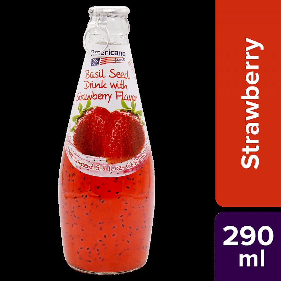 Americano Basil Seed Drinks - Strawberry