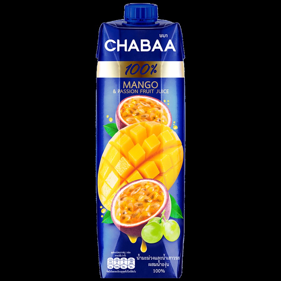 Chabaa 100% Pure Mango & Passion Fruit Juice - Rich In Vitamin